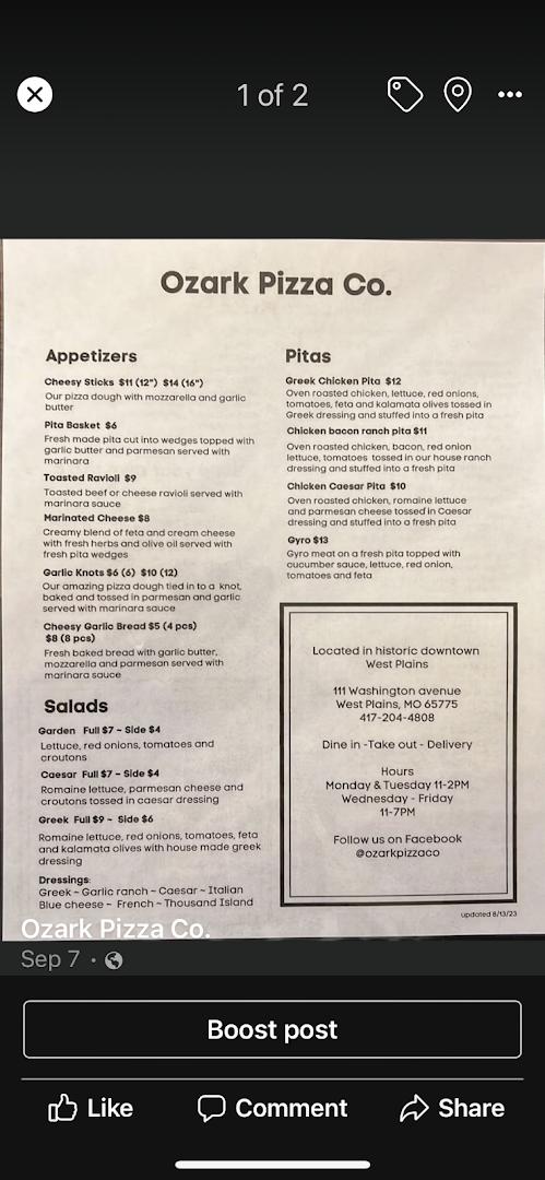 Ozark Pizza & Bread Company